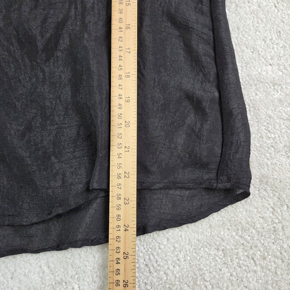 Figueroa Flower Semi Sheer Tunic Blouse Size M Black Embroidered Boho Artsy - Picture 8 of 8